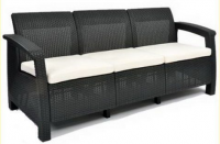 Трехместный диван KETER Corfu Love Seat Max, цвет коричневый Трехместный диван KETER Corfu Love Seat Max, цвет коричневый