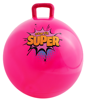 БЕЗ УПАКОВКИ Фитбол детский с ручкой GB-406 антивзрыв, 500 гр, розовый, 45 см