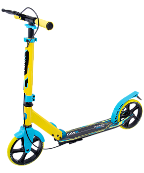 Самокат 2-колесный Rank 200 мм, ручной тормоз, желтый/голубой Самокат 2-колесный Rank 200 мм, ручной тормоз, желтый/голубой