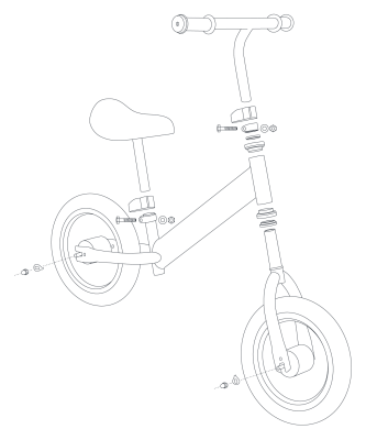 Беговел Spice, белый/фиолетовый