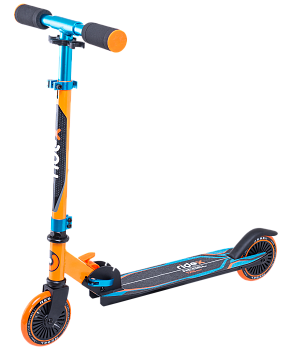 Самокат 2-колесный Rebel 125 мм, оранжевый/голубой Самокат 2-колесный Rebel 125 мм, оранжевый/голубой